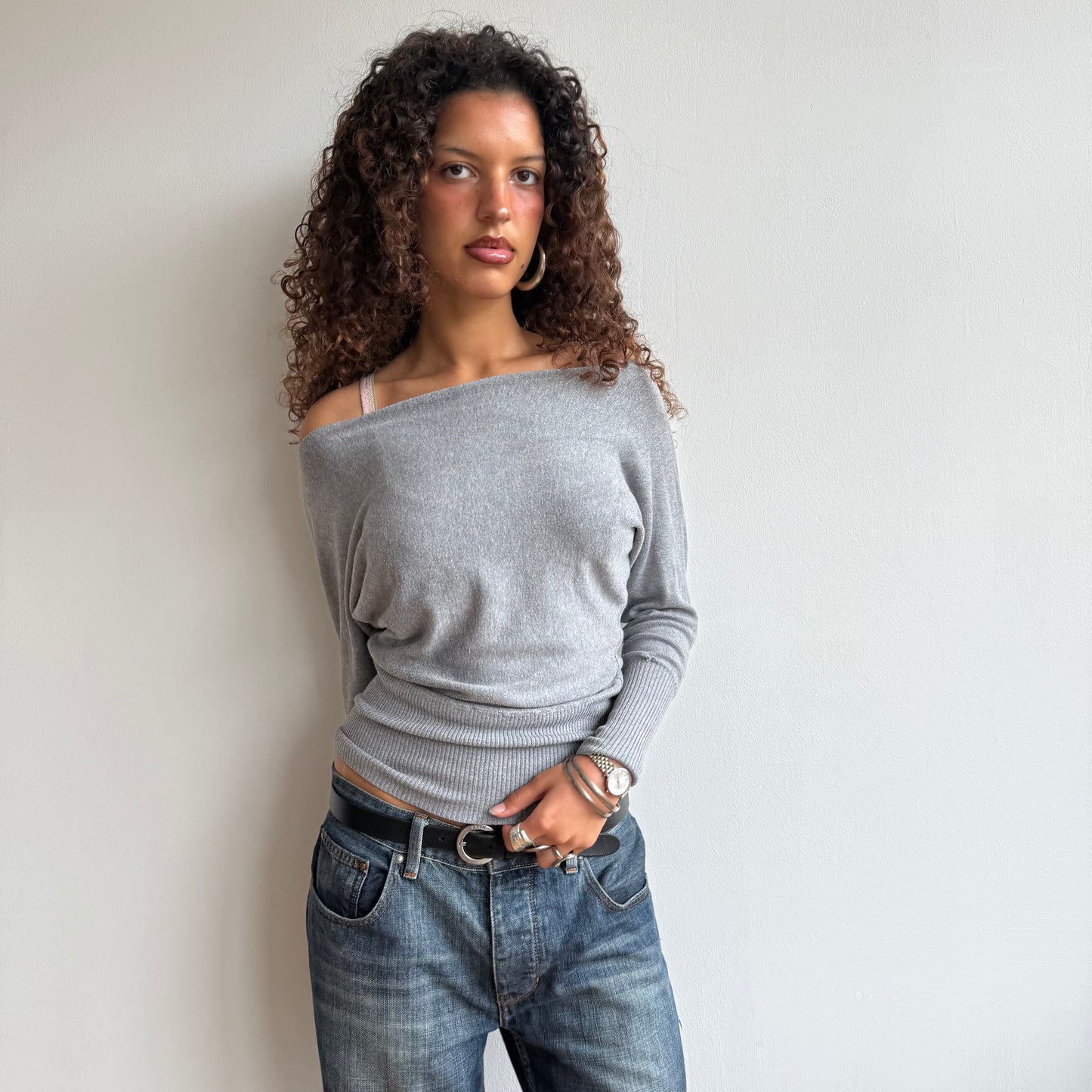 Grey slouchy knit