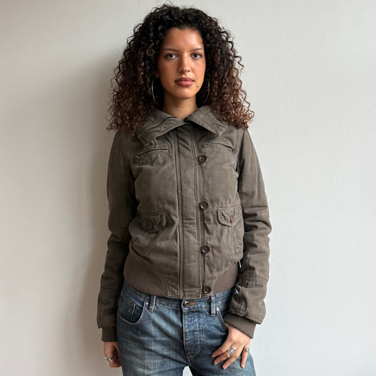 Plaid fur lined bomber - Size M/L