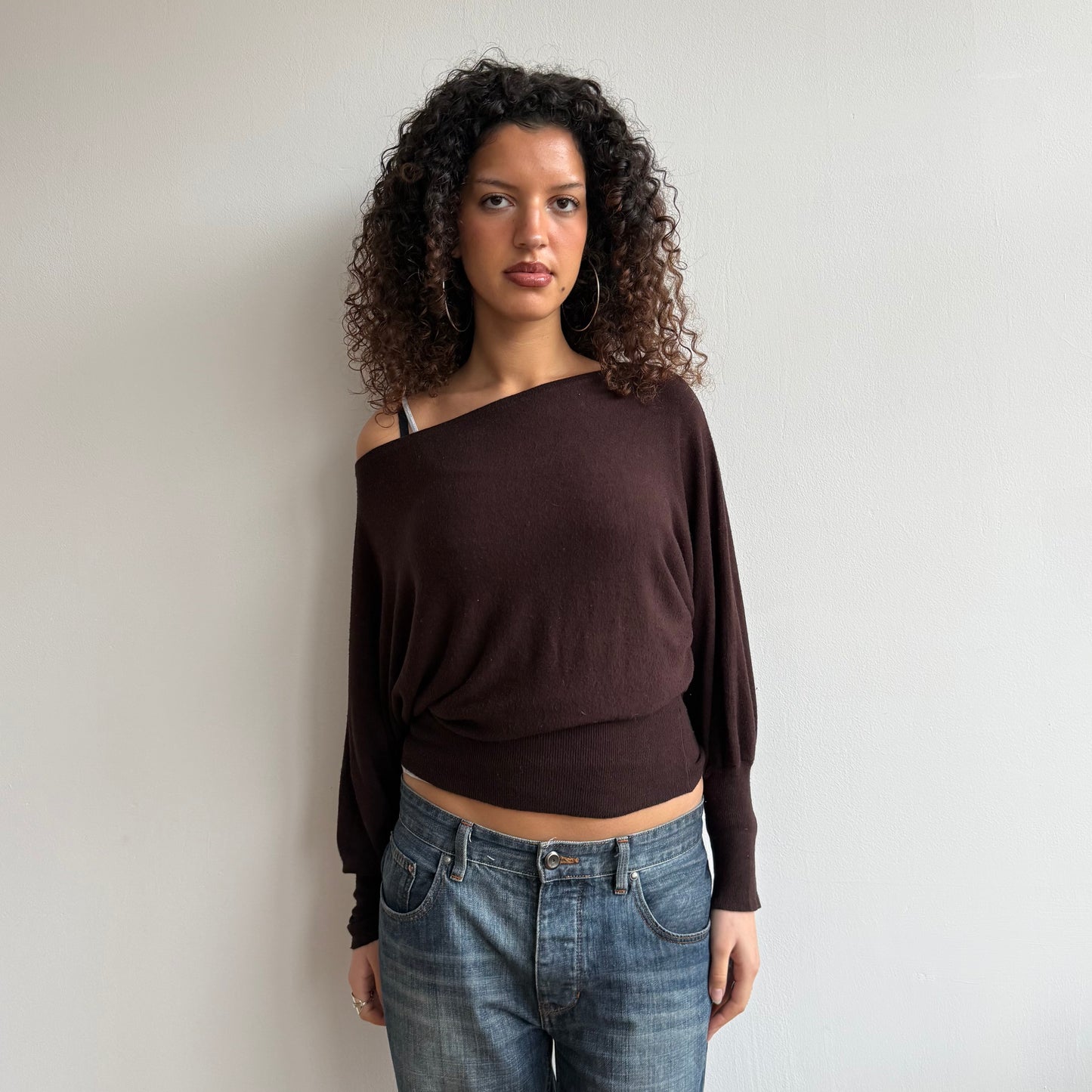 Brown slouchy knit - Size M-L