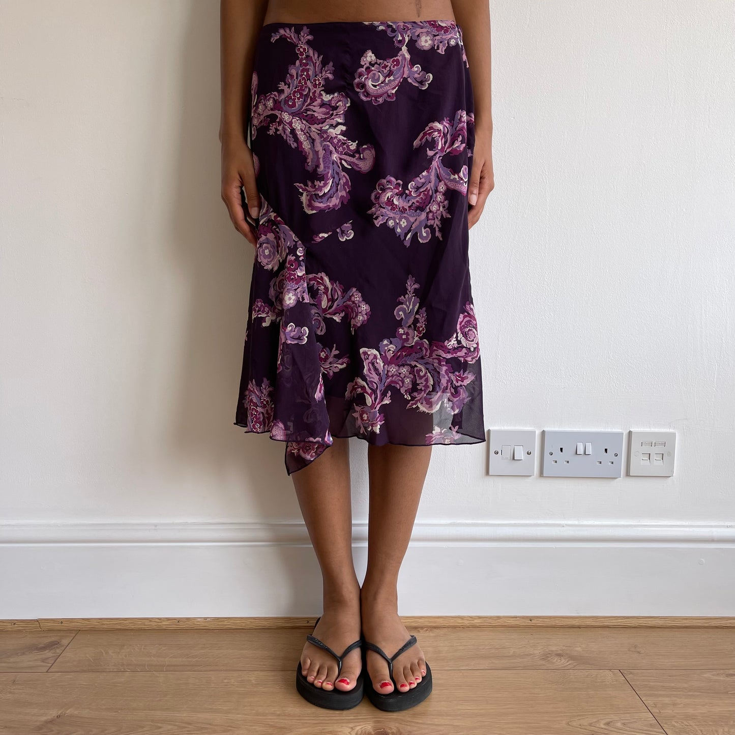 Purple midi skirt - Size M