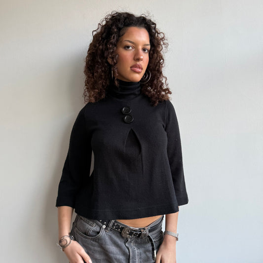 Button roll neck - Size S