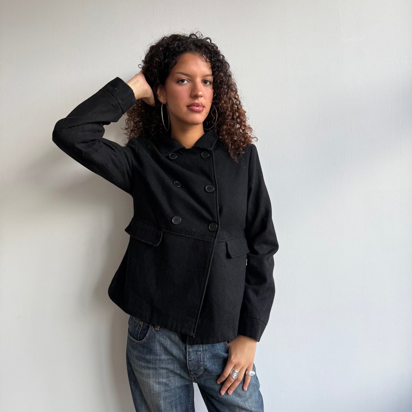 Black peacoat - Size M