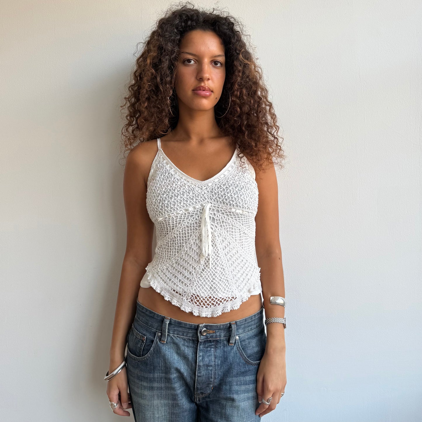 White crochet cami - Size S