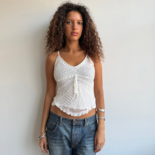 White crochet cami - Size S