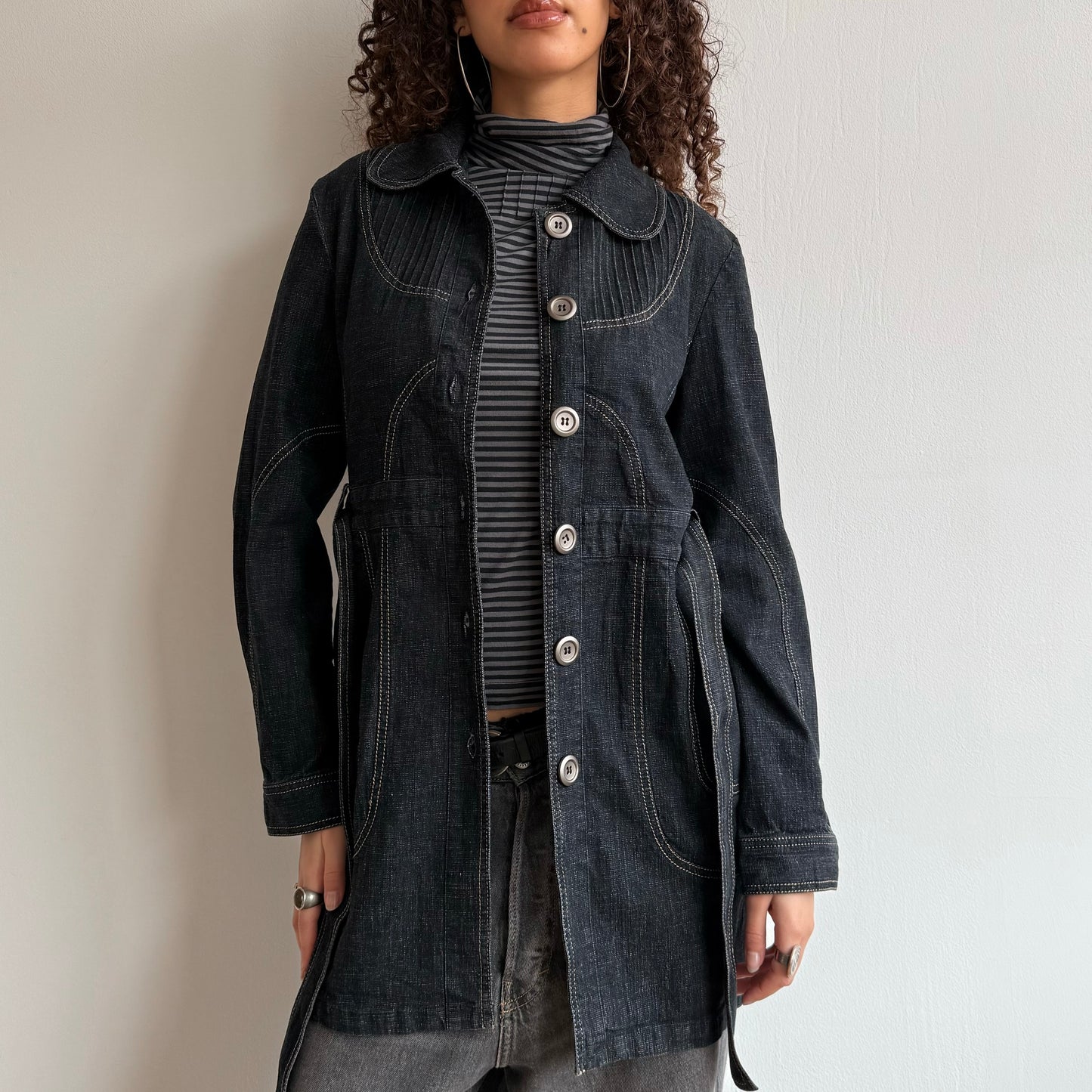 Denim peacoat trench - Size S