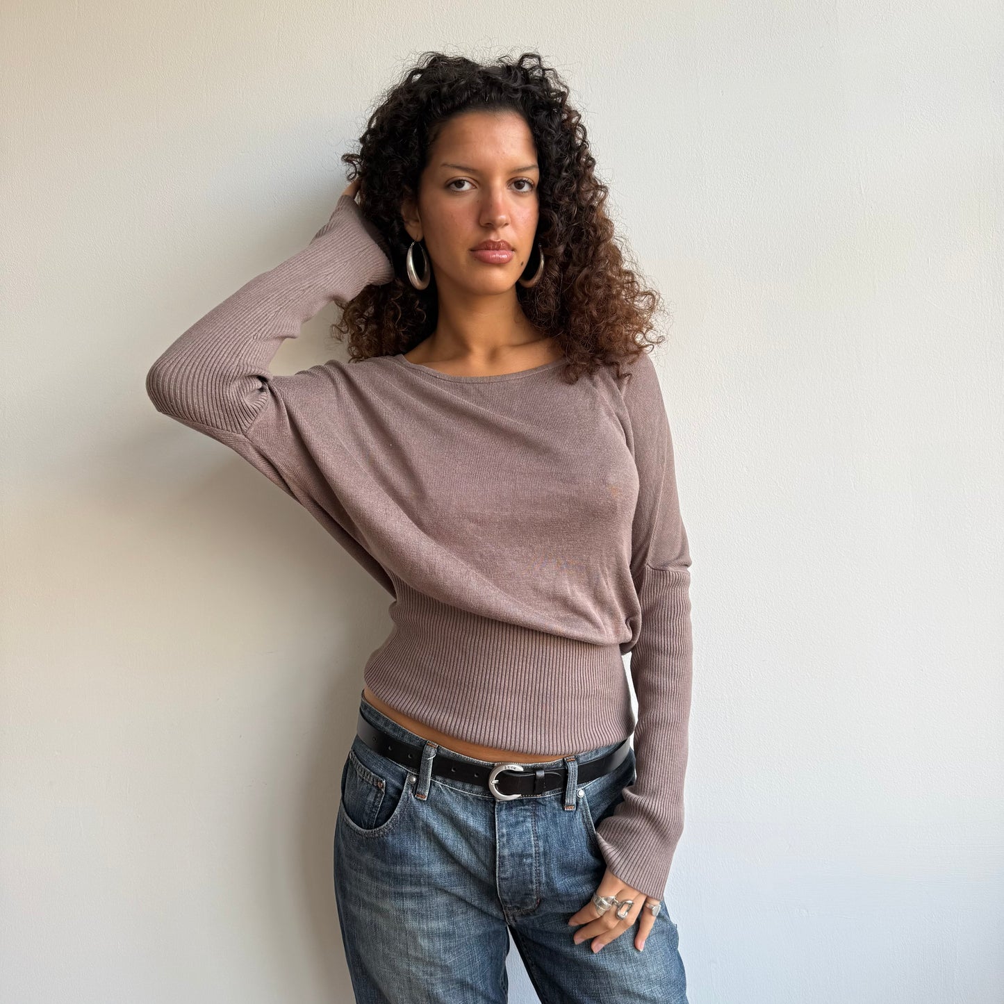 Taupe slouchy knit - Size S