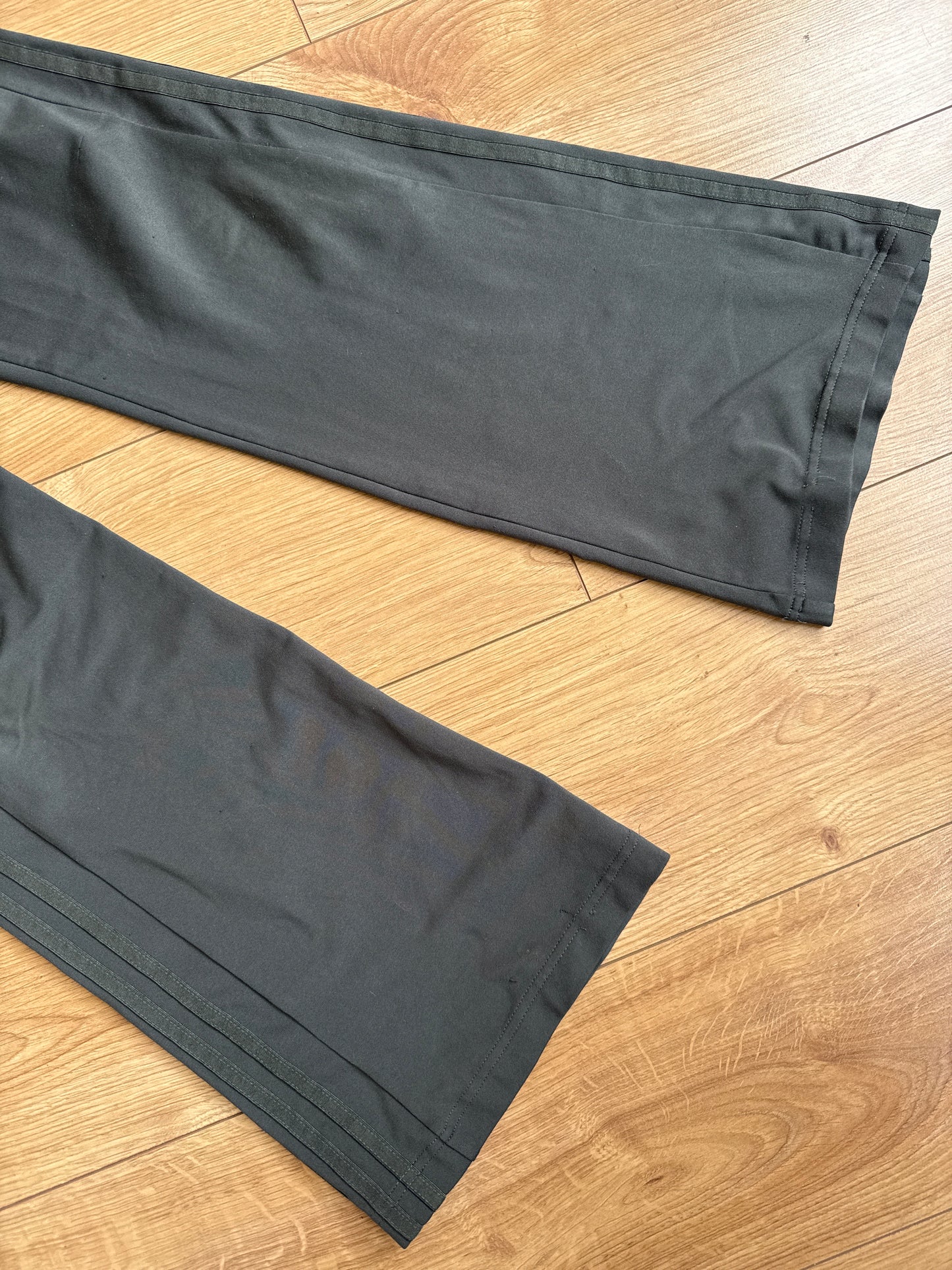 Khaki Adidas stripe flared yoga pants - Size S-M