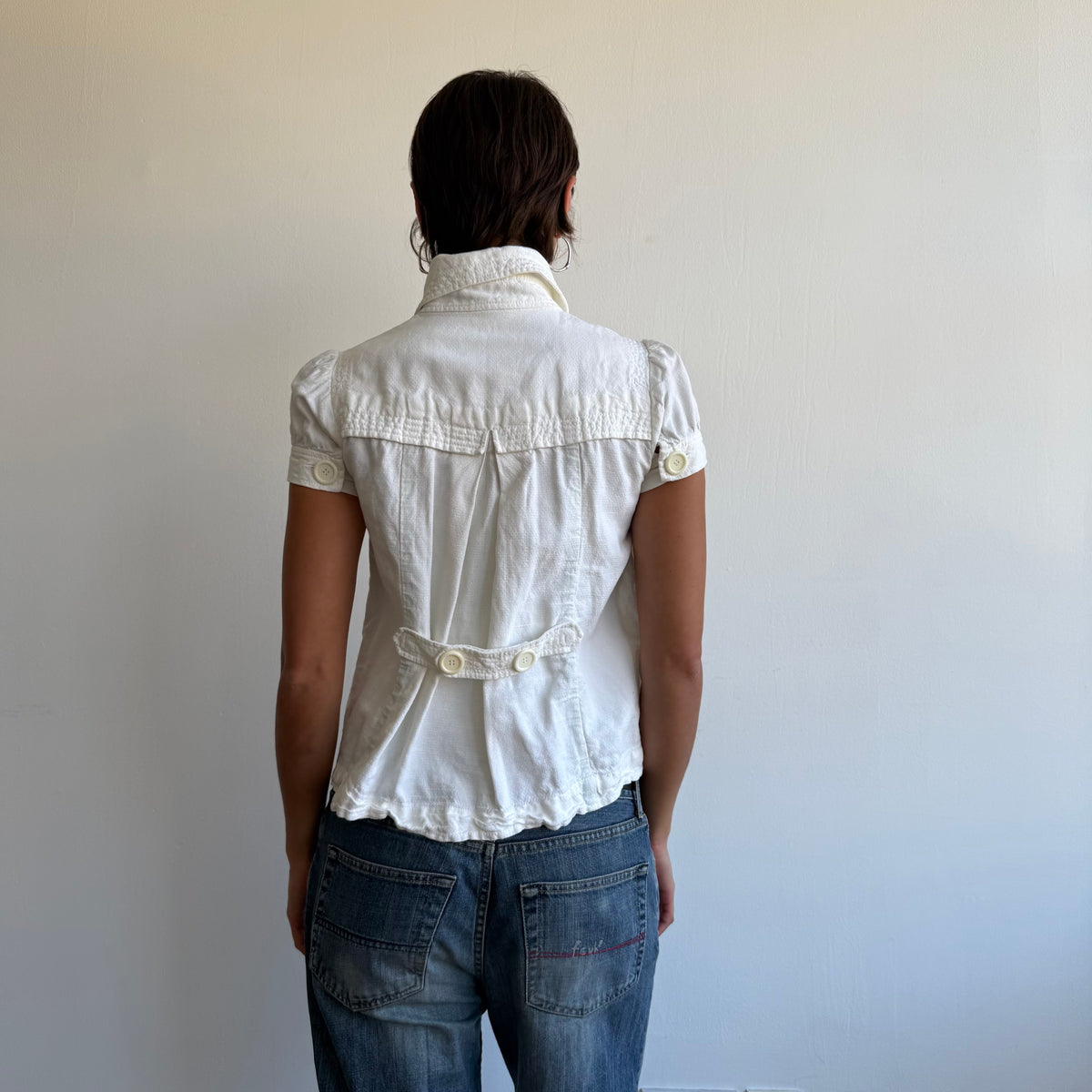 Kenzo white short sleeve peacoat - Size S
