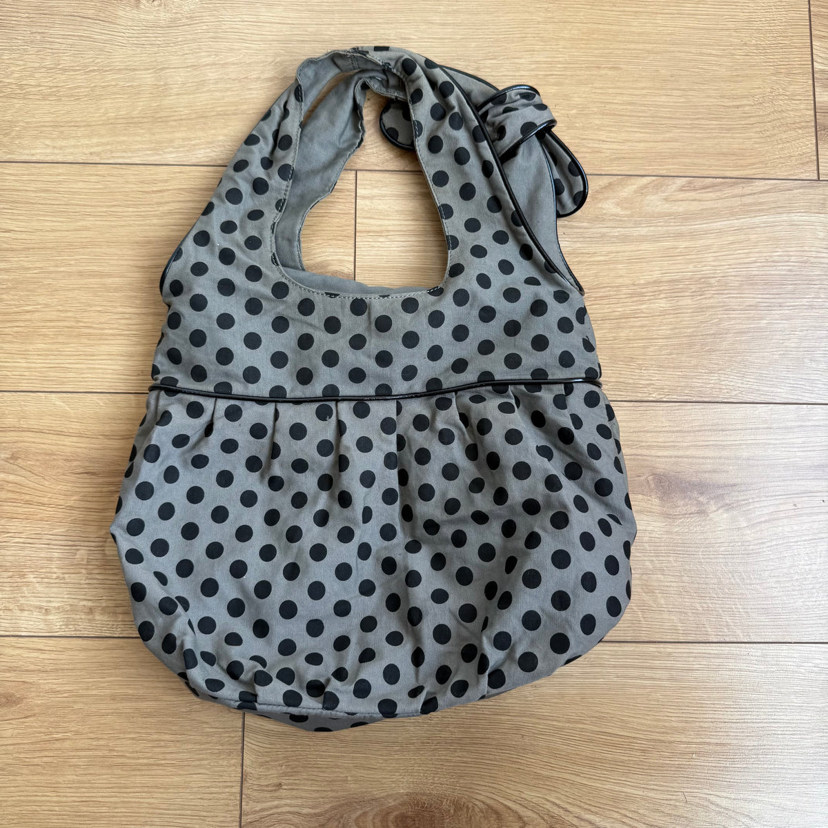 Khaki khaki polka dot bag - One Size