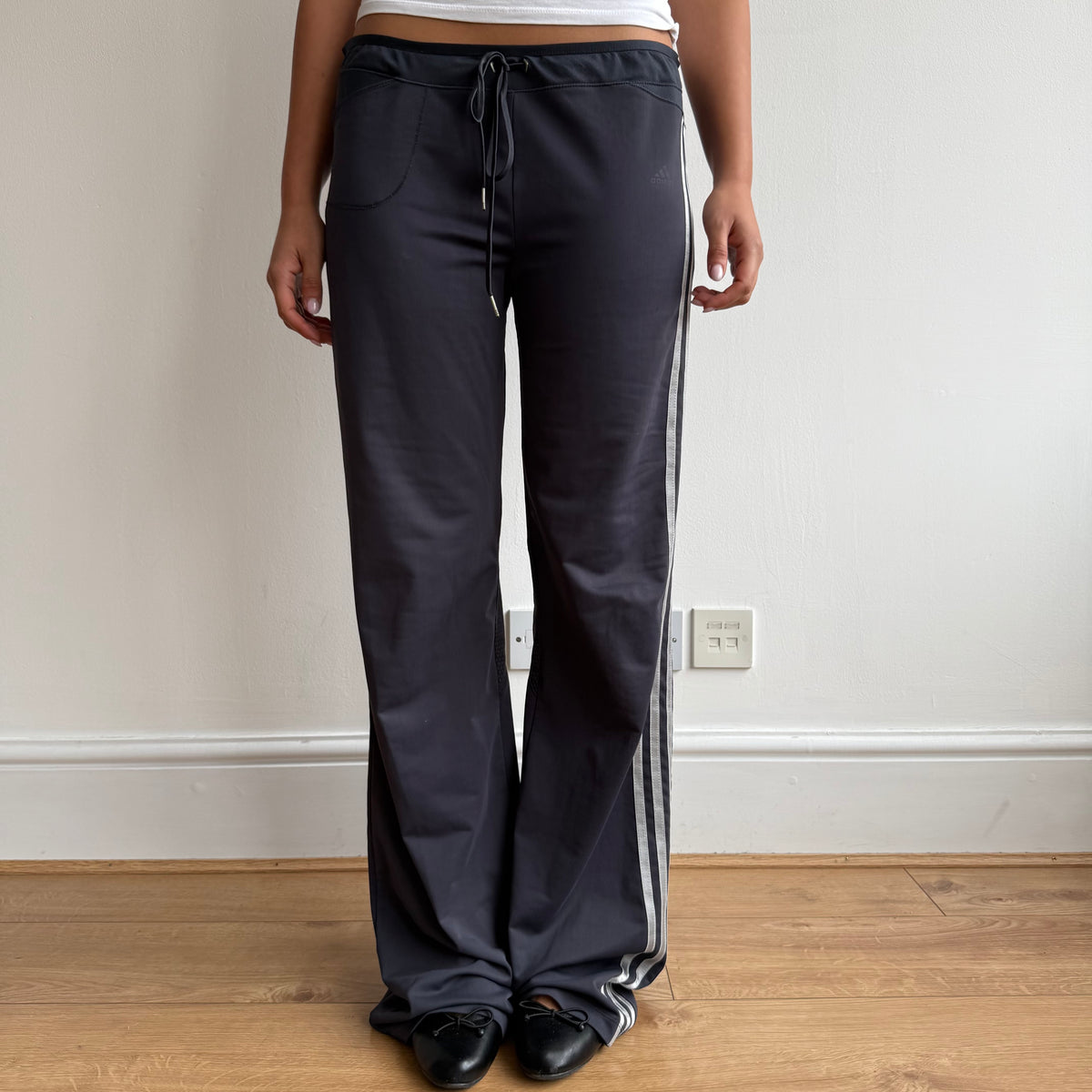 Blue Adidas wide leg yoga pants - Size L