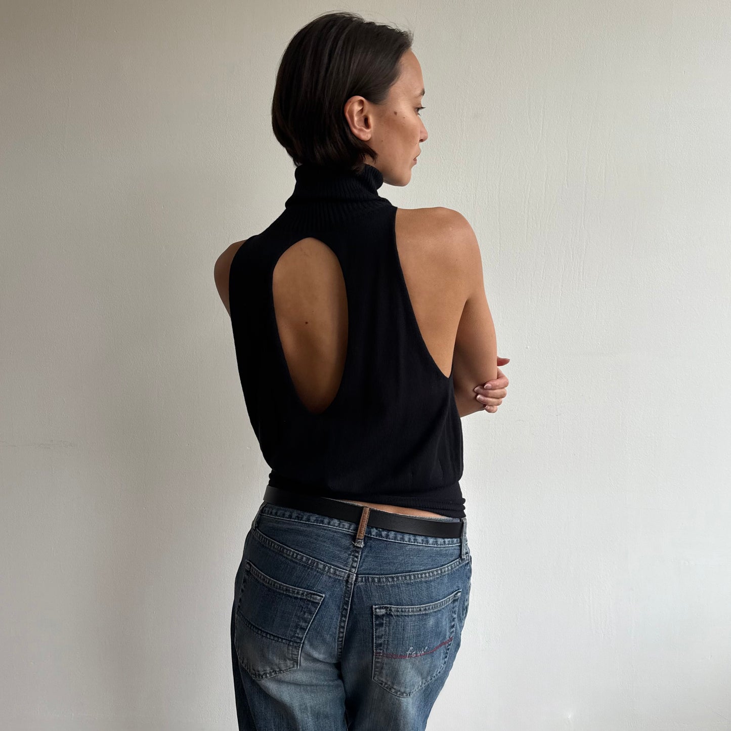 Black backless keyhole knit - Size S-L