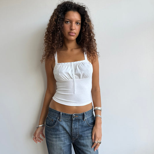 White milkmaid cami - Size S