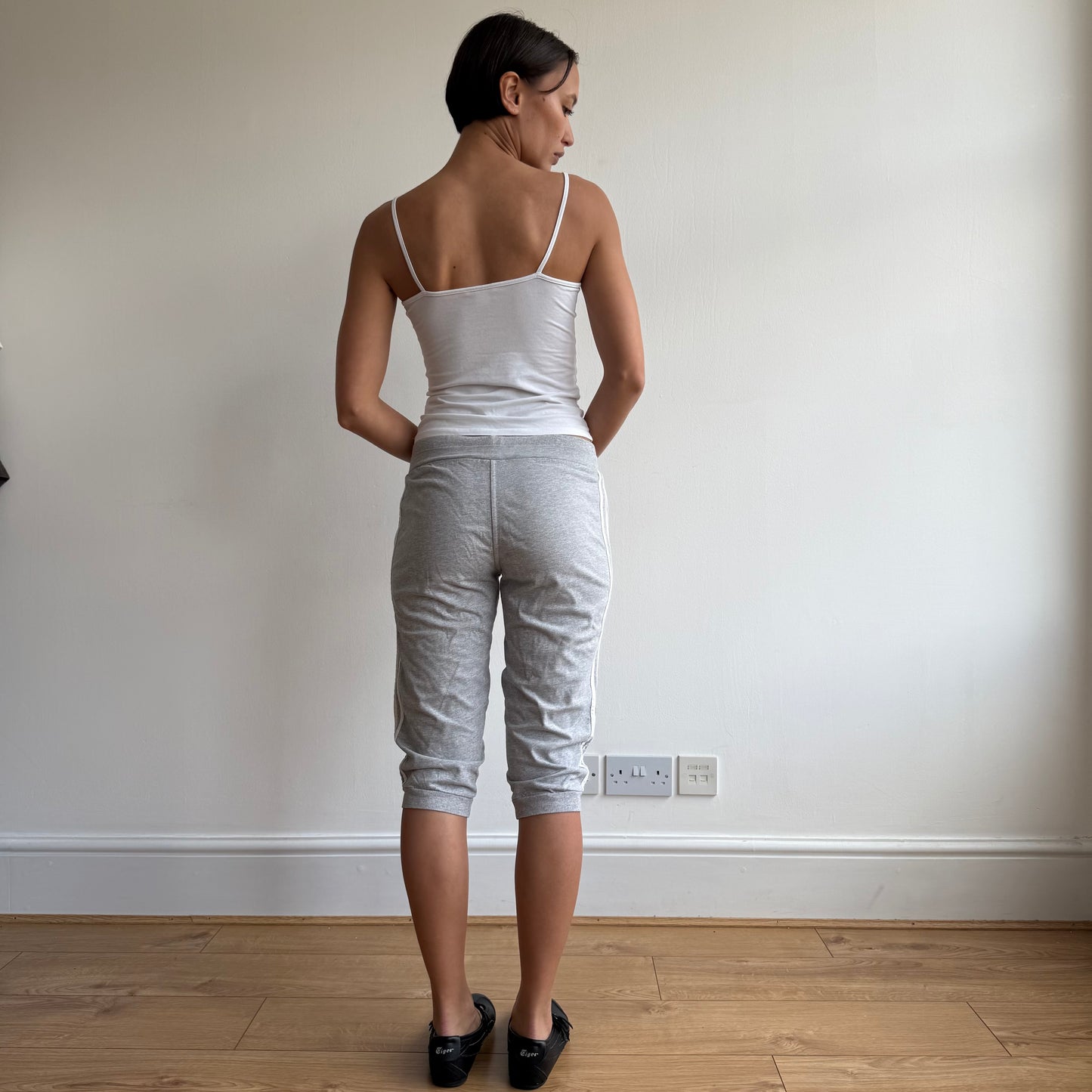 Grey Adidas sporty capris - Size S