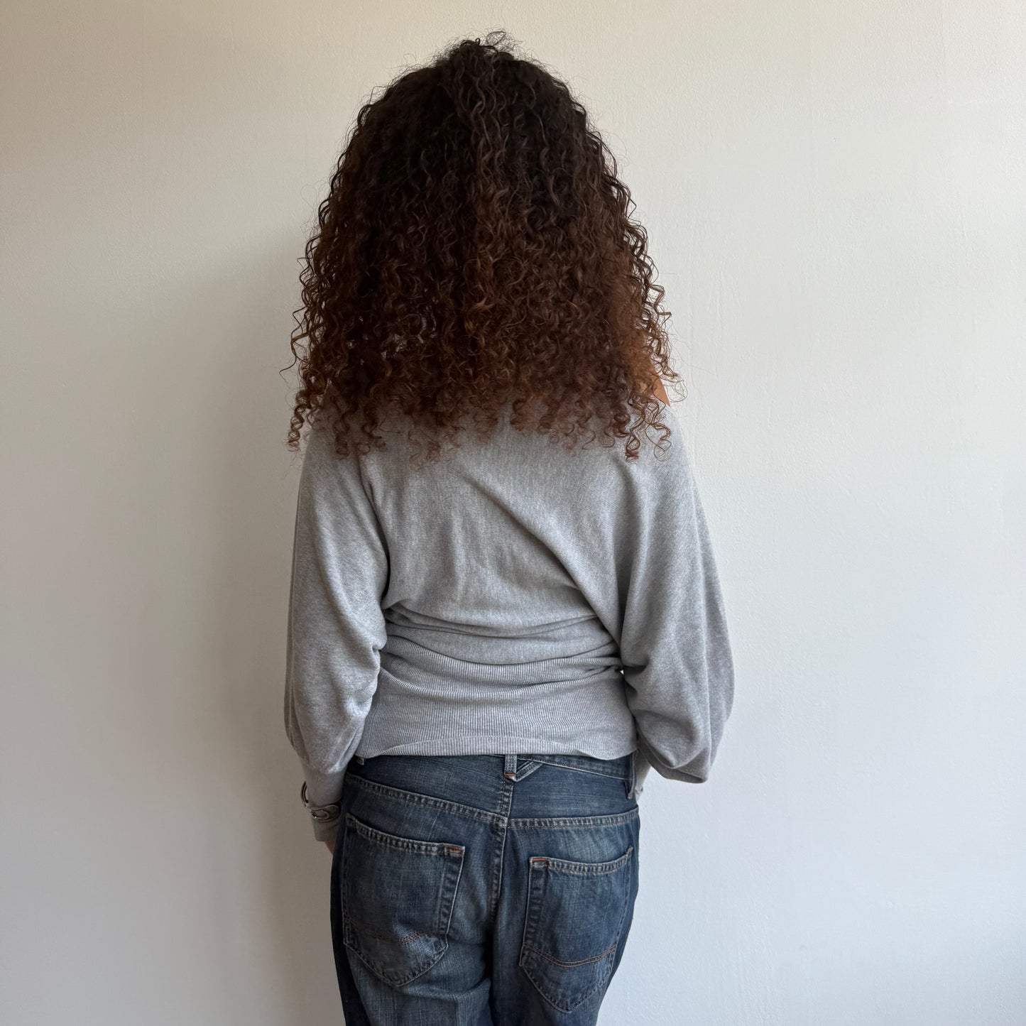 Light grey slouchy knit - Size S