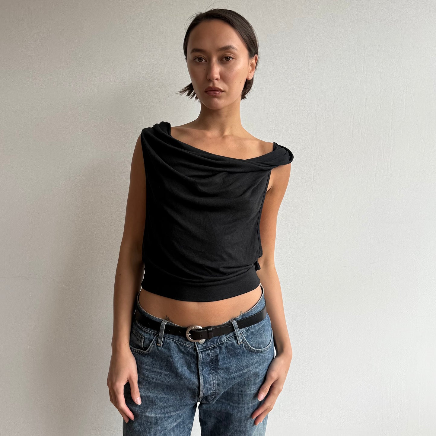 Backless keyhole tie top - Size S