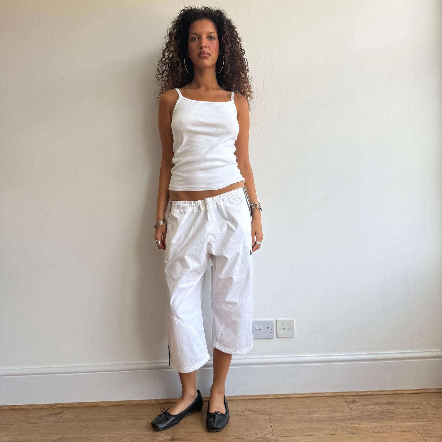 White Adidas capris - Size M