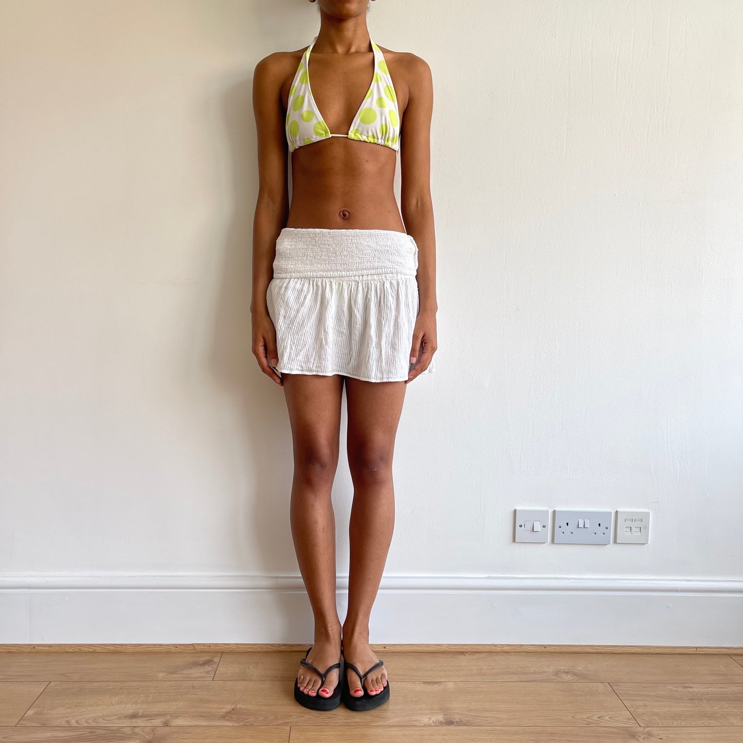 White bandeau skirt/top - Size S