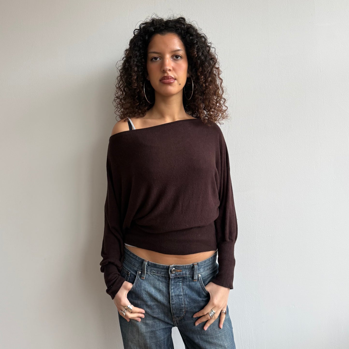 Brown slouchy knit - Size M-L