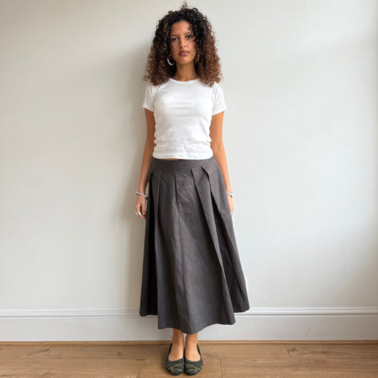 Grey thick wool skirt - Size S