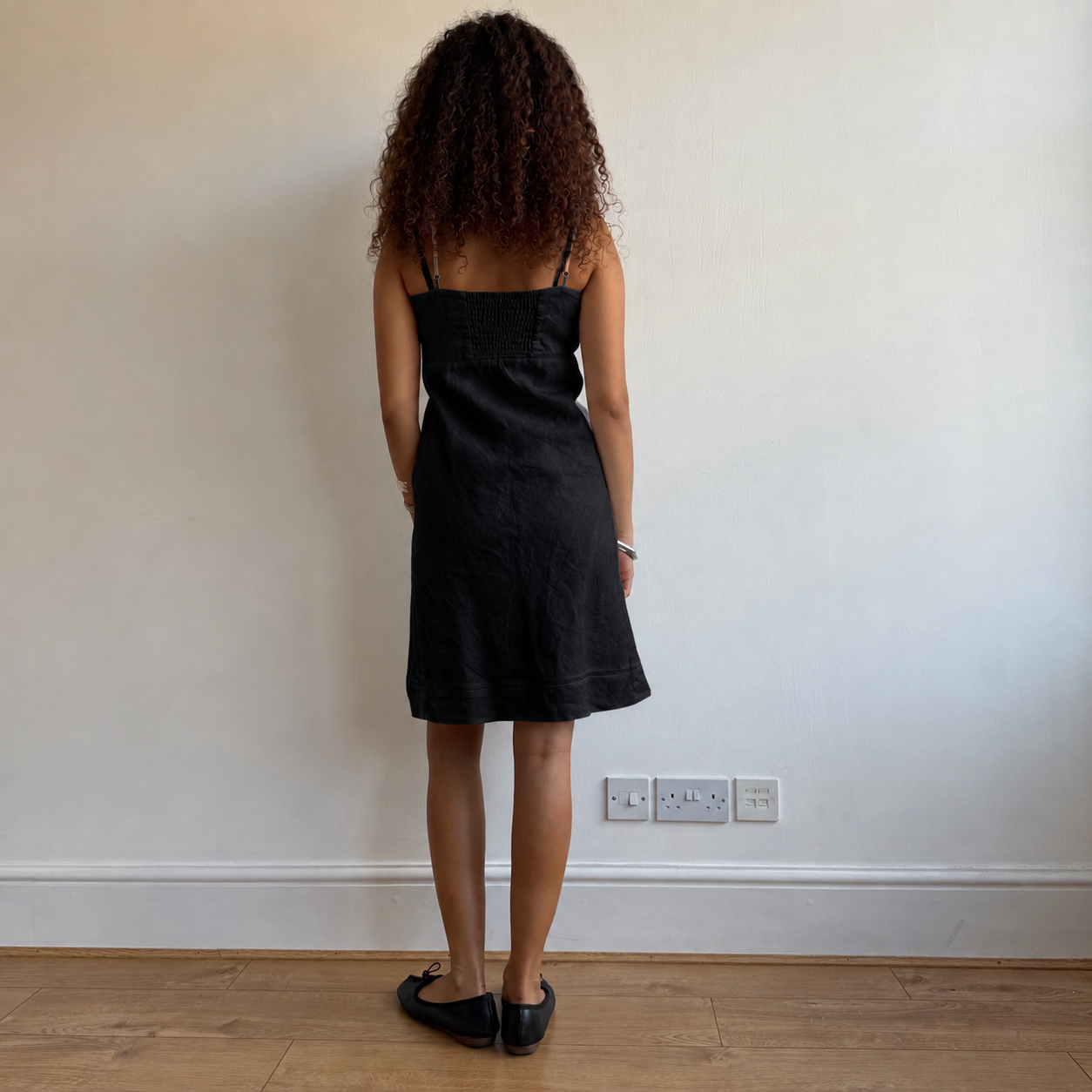 Black milkmaid dress - Size M