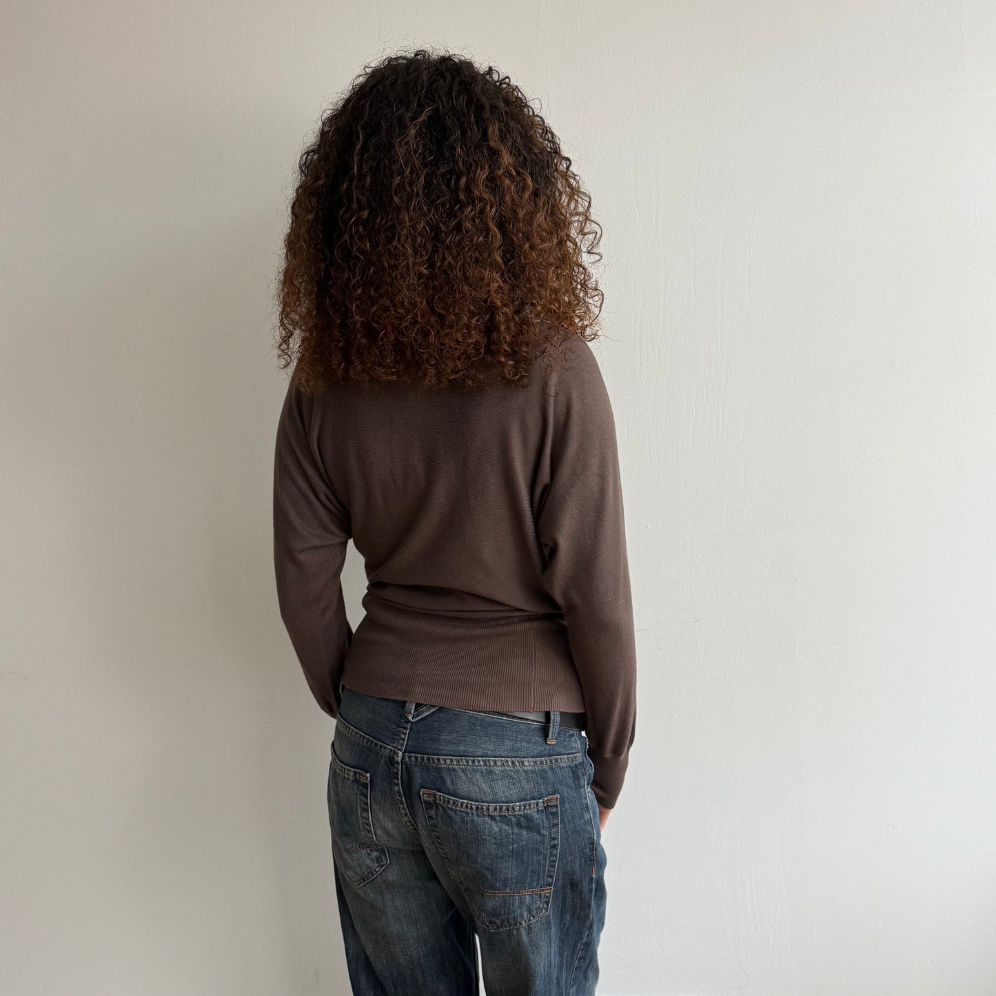 Brown slouchy batwing knit - Size M