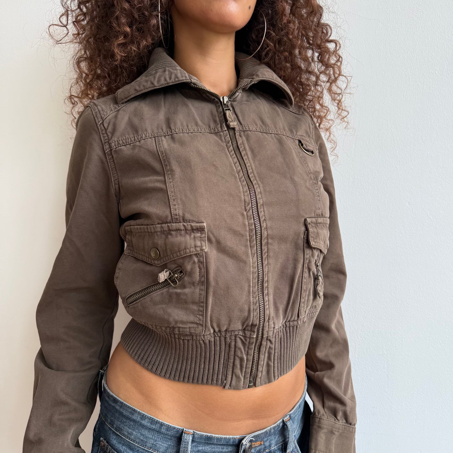 Brown bomber jacket - Size S