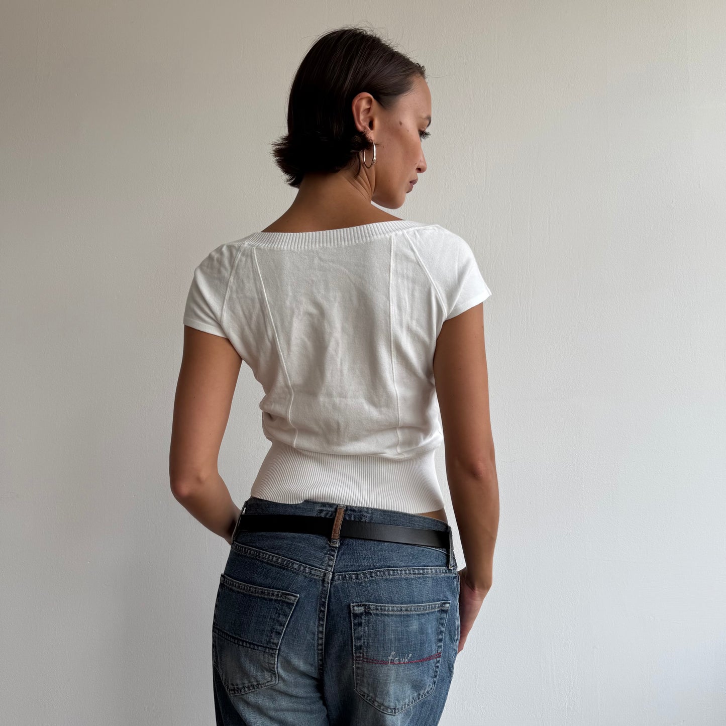 Max Mara white short sleeve knit - Size S