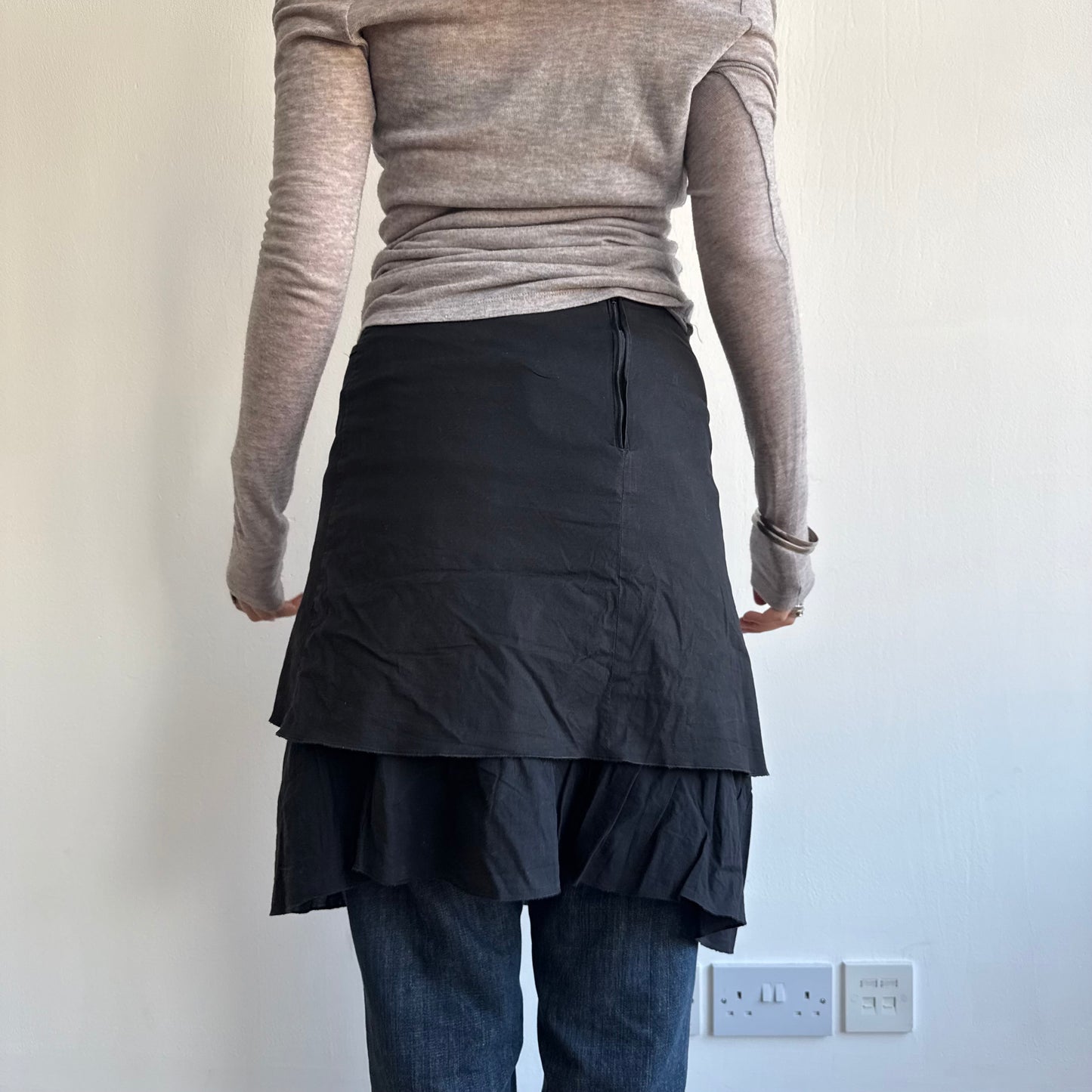 Black d-ring skirt - Size S