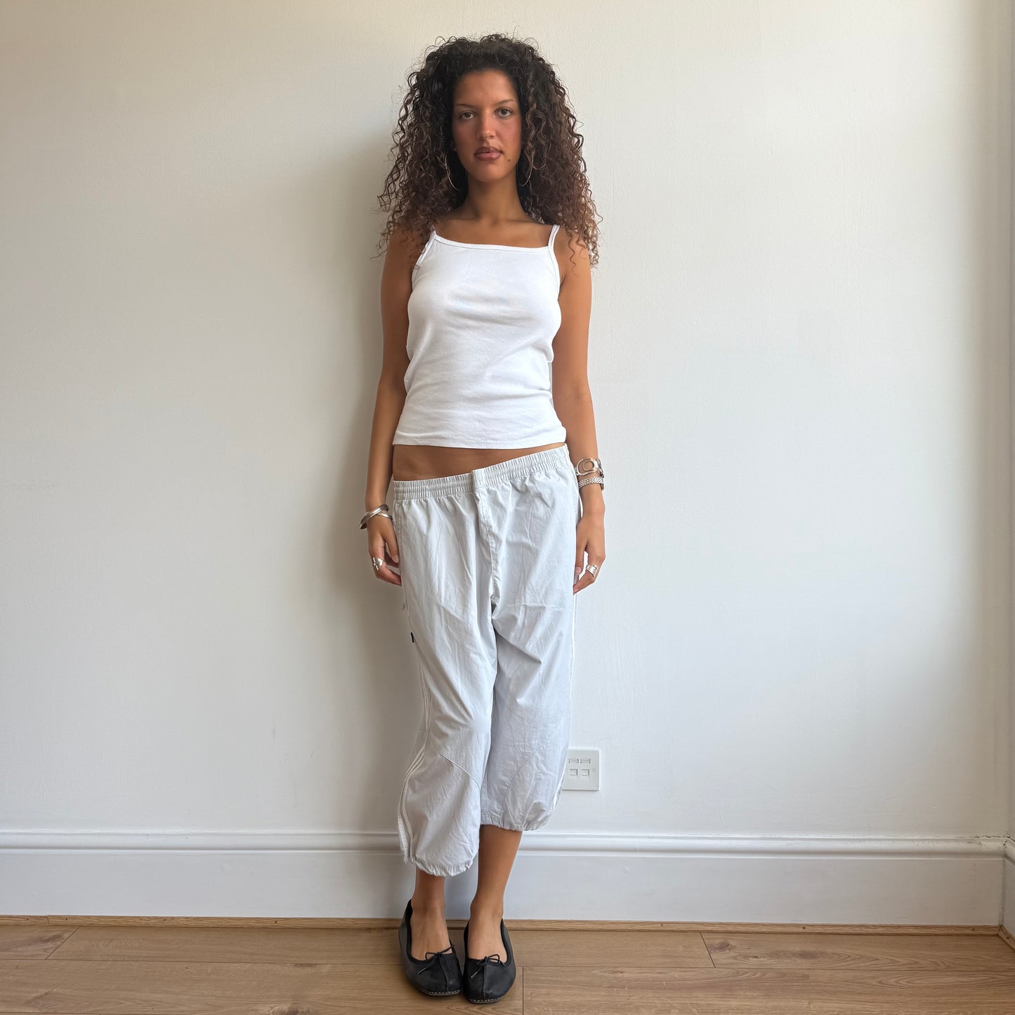Light grey Adidas capris - Size L