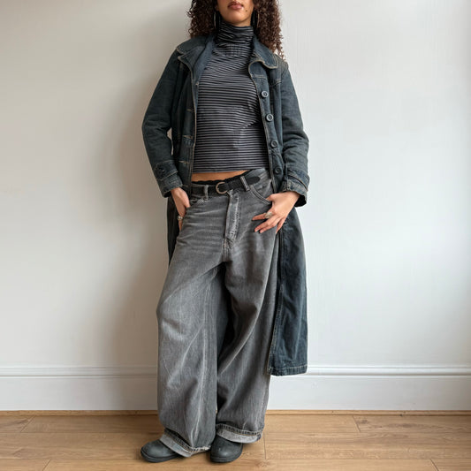 Long denim trench - Size S