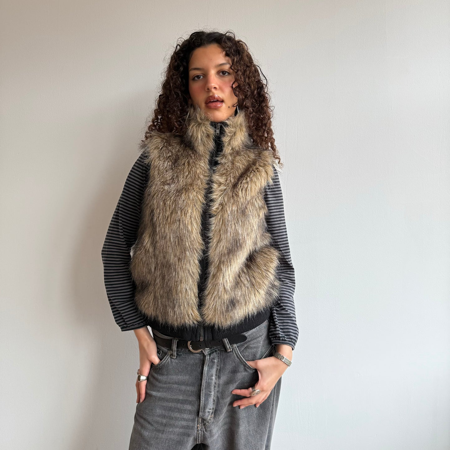 Faux fur gilet - Size S