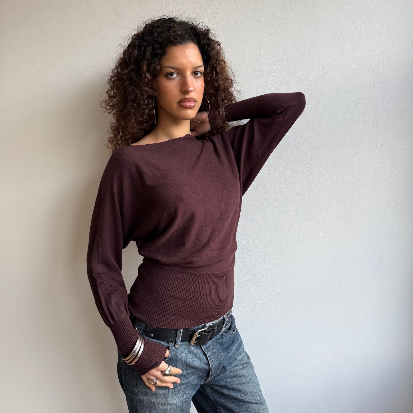 Brown slouchy knit - Size S