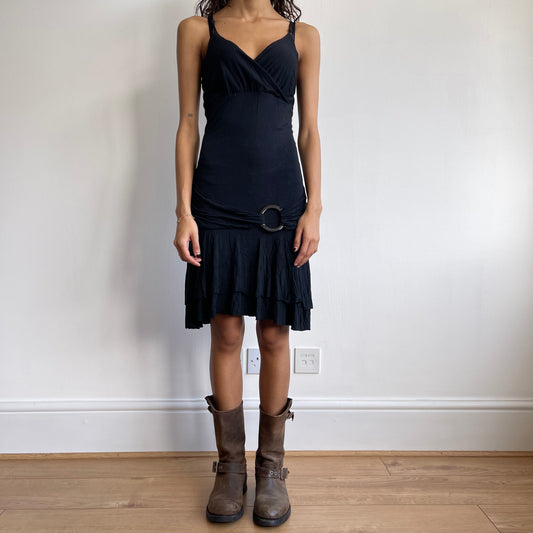 Black O-ring dress - Size S