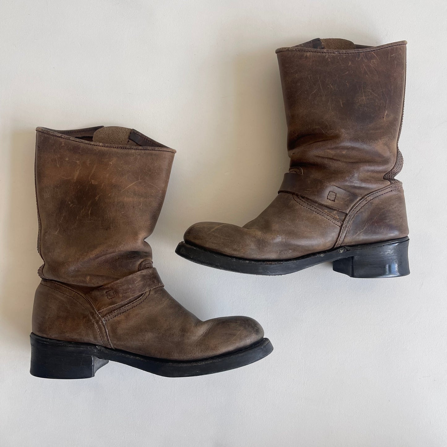 Brown Harley Davidson boots - Size UK5 (Pair 2)