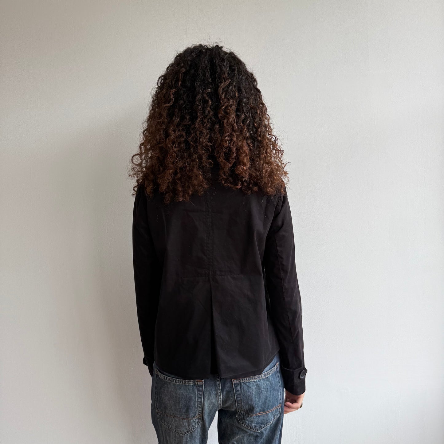 Black trench peacoat - Size S