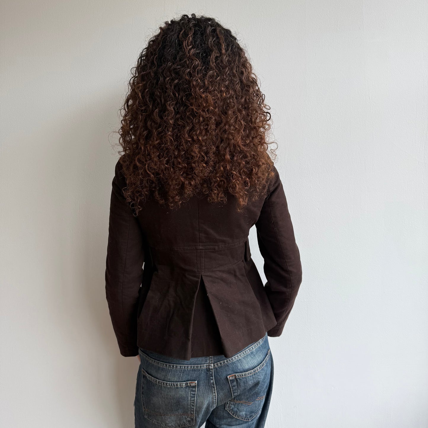 Brown double breasted peacoat - Size S