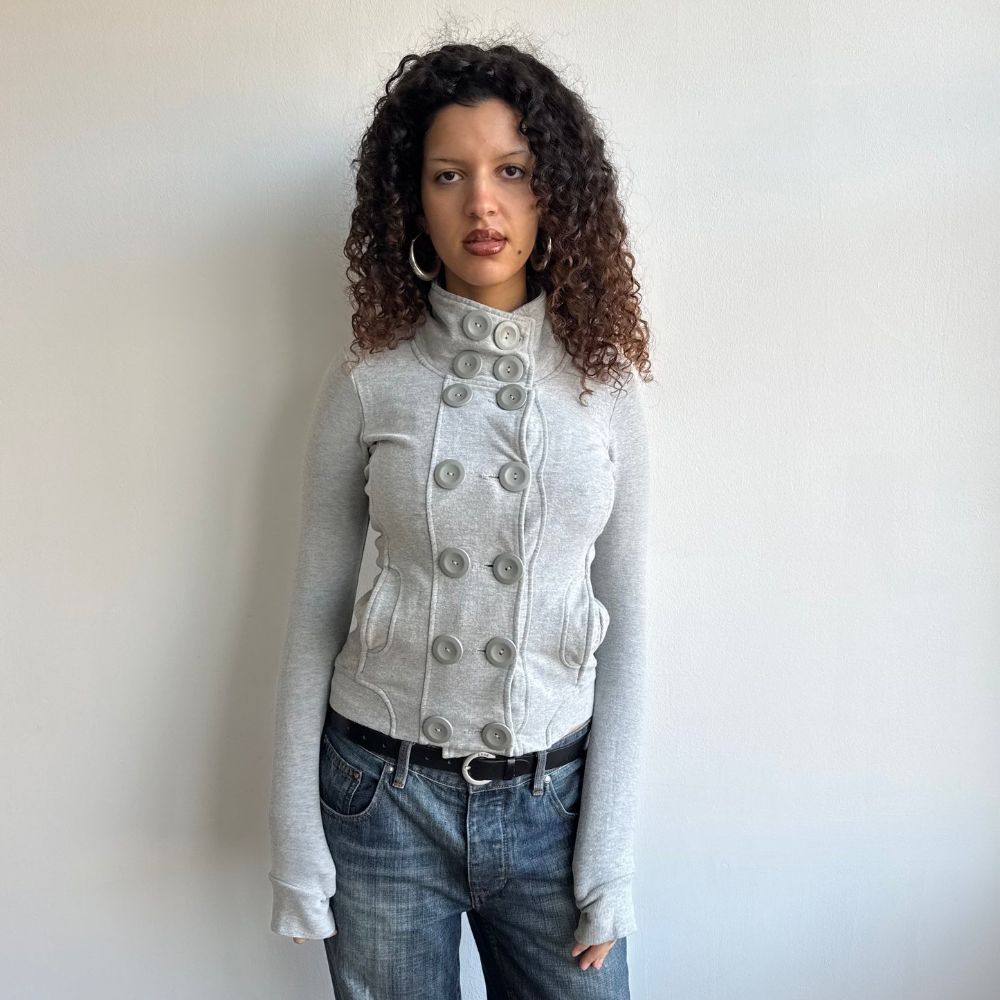 Grey peacoat jumper - Size S