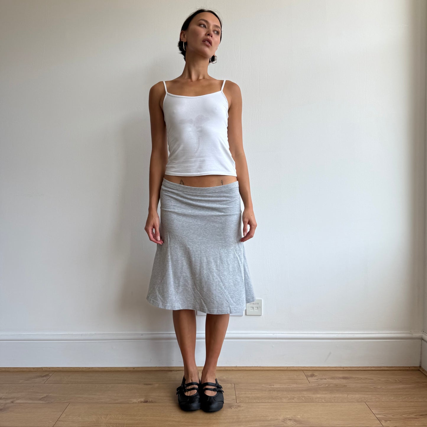 Grey midi skirt - Size M