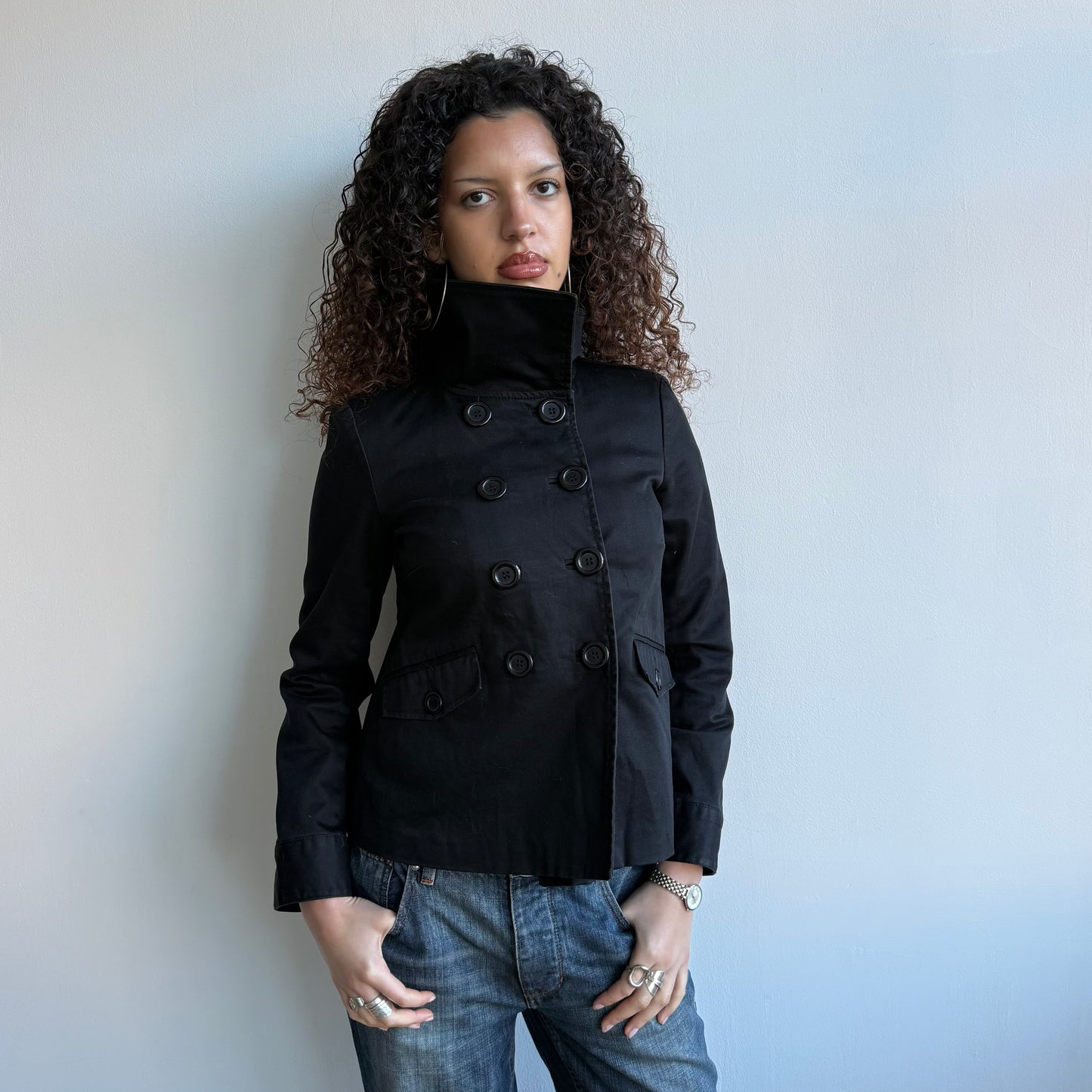 Black peacoat - Size M