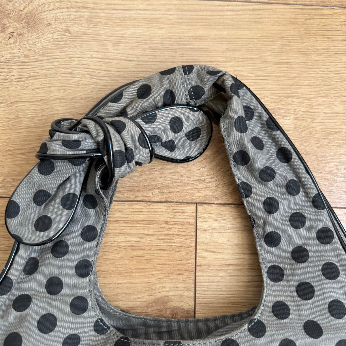 Khaki khaki polka dot bag - One Size