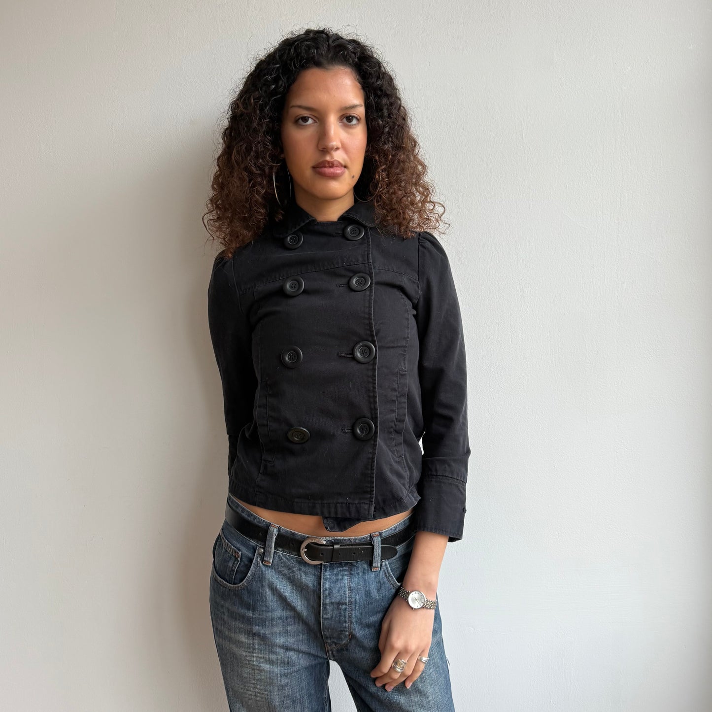 Black peacoat - Size XS