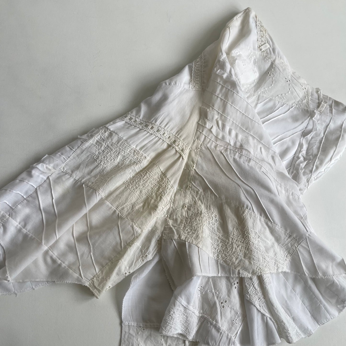 Broderie patchwork midi skirt - Size S
