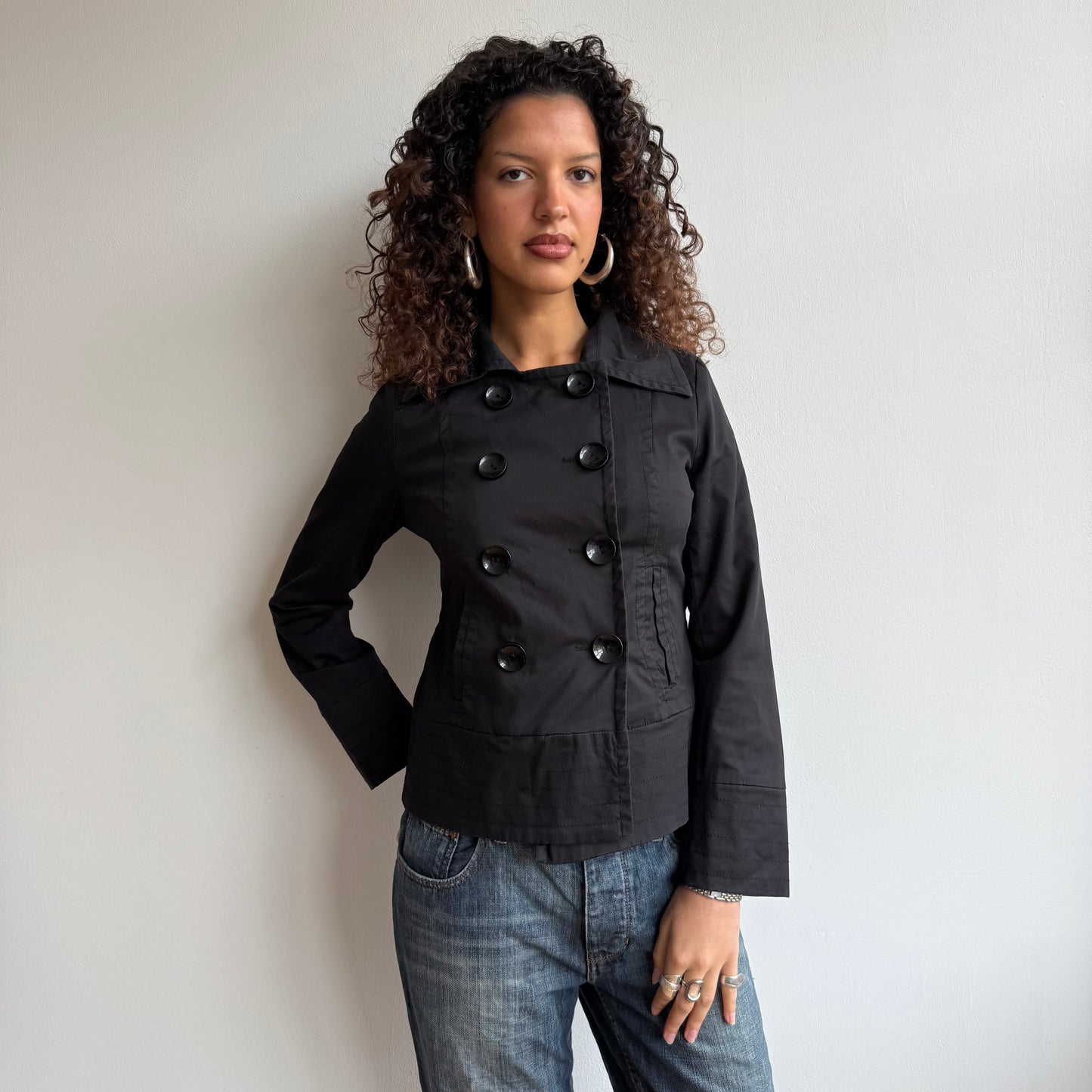 Black peacoat - Size S