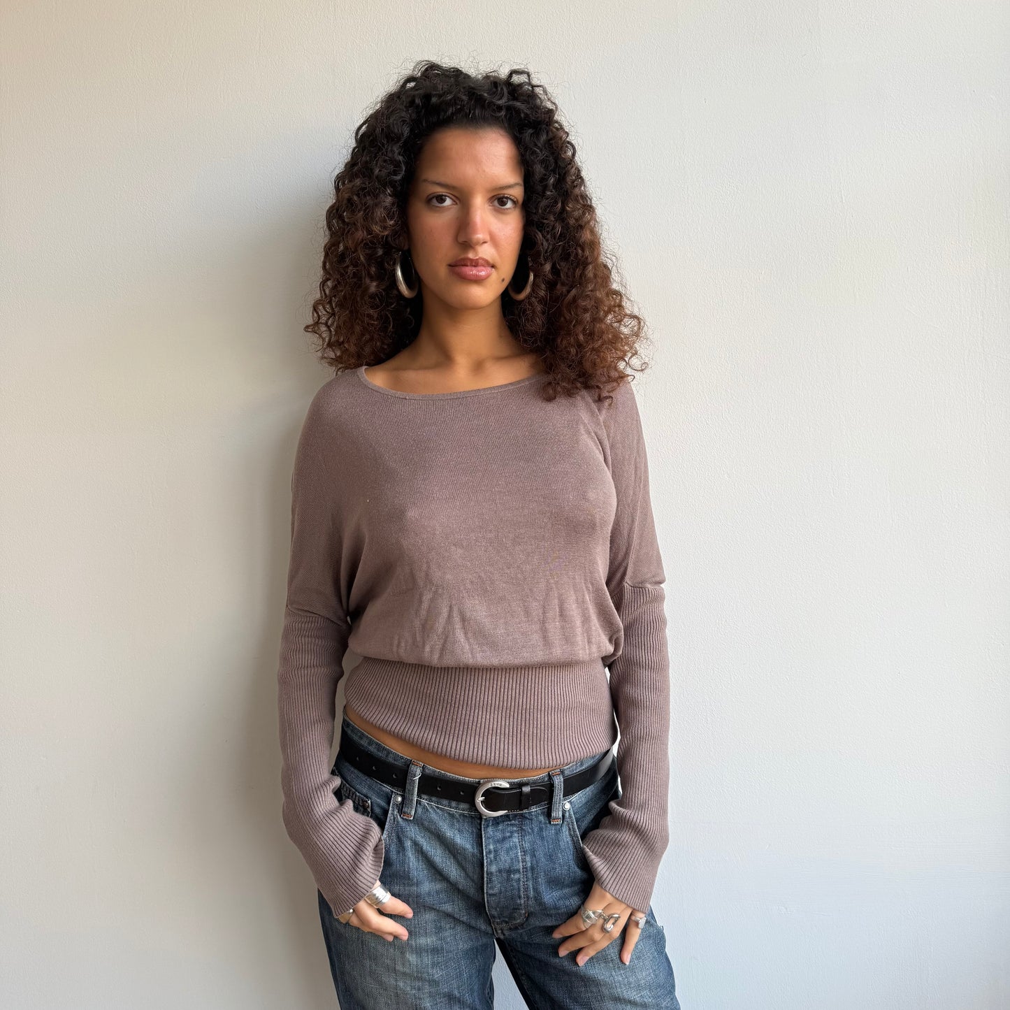 Taupe slouchy knit - Size S