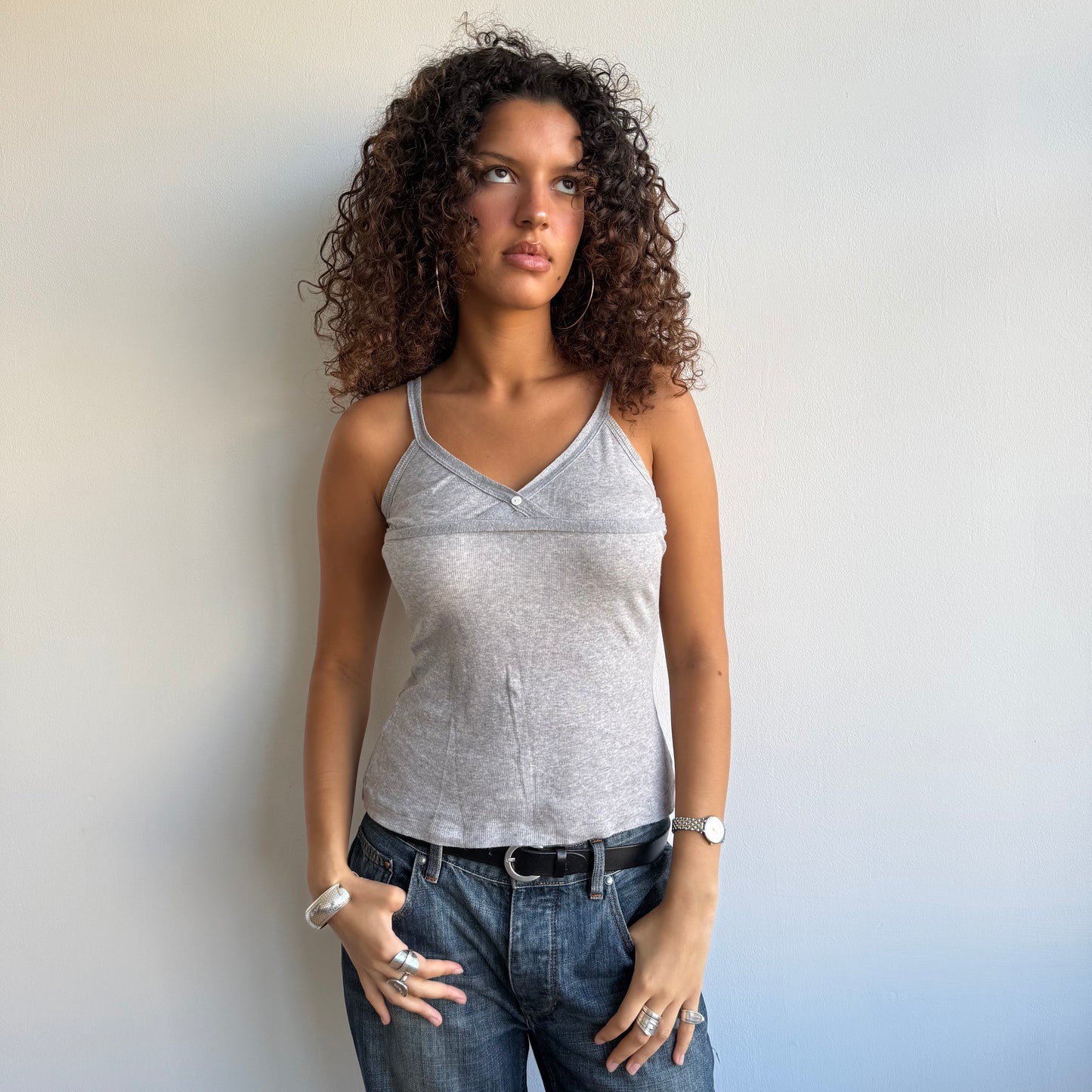 Grey cami top - Size S