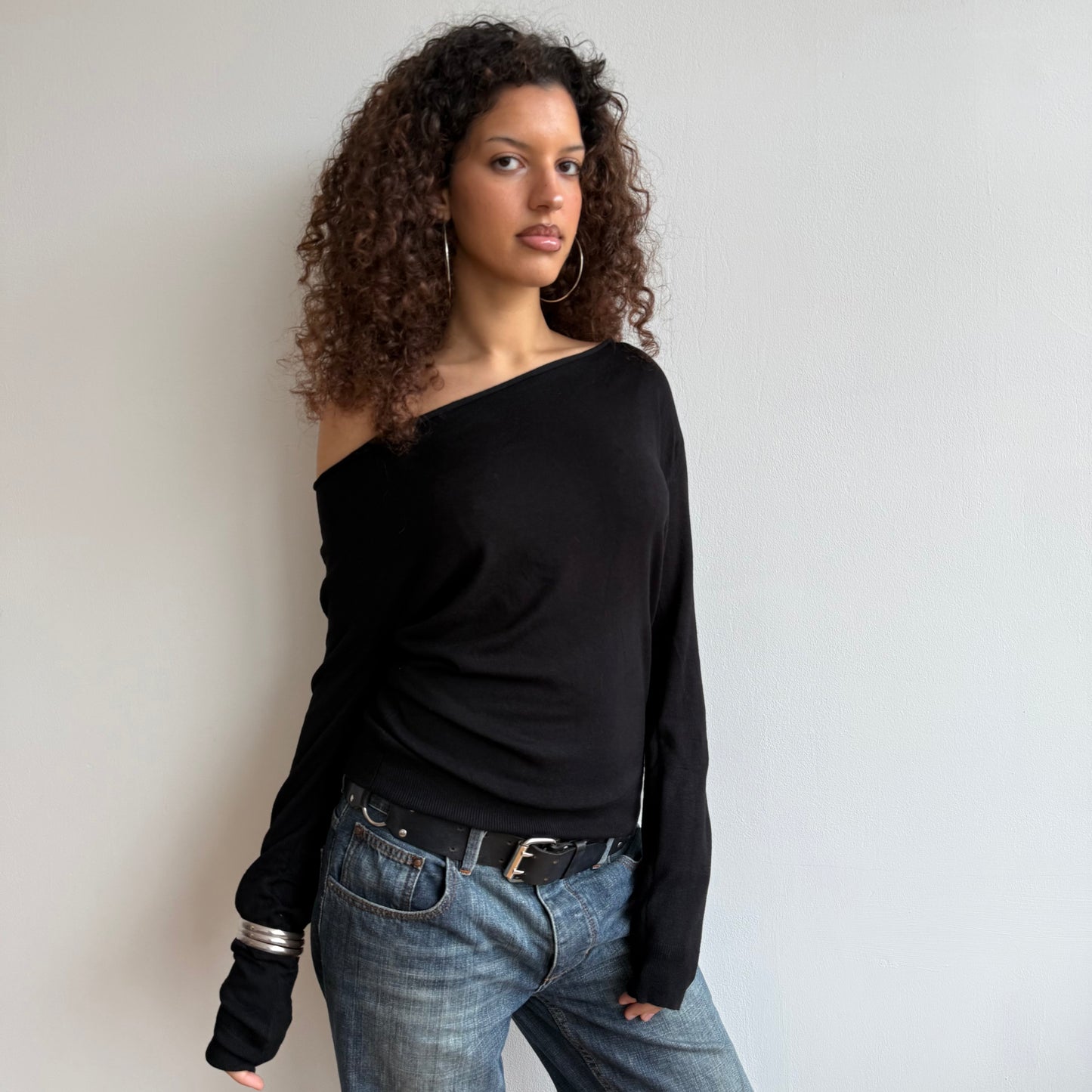 Black slouchy knit - Size S