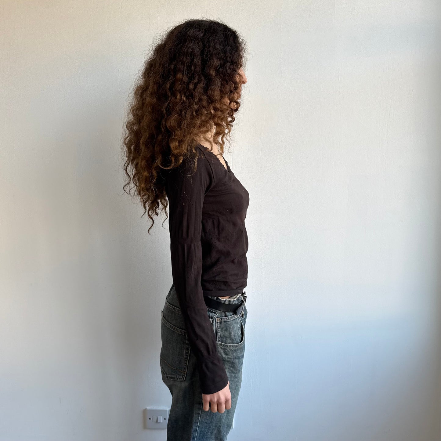 Brown MFG long sleeve top - Size M