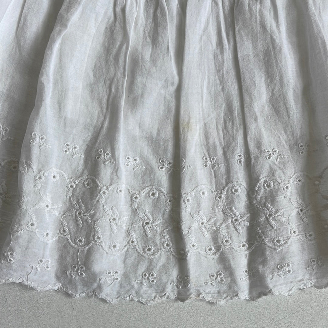 White broderie tie side skirt - Size S