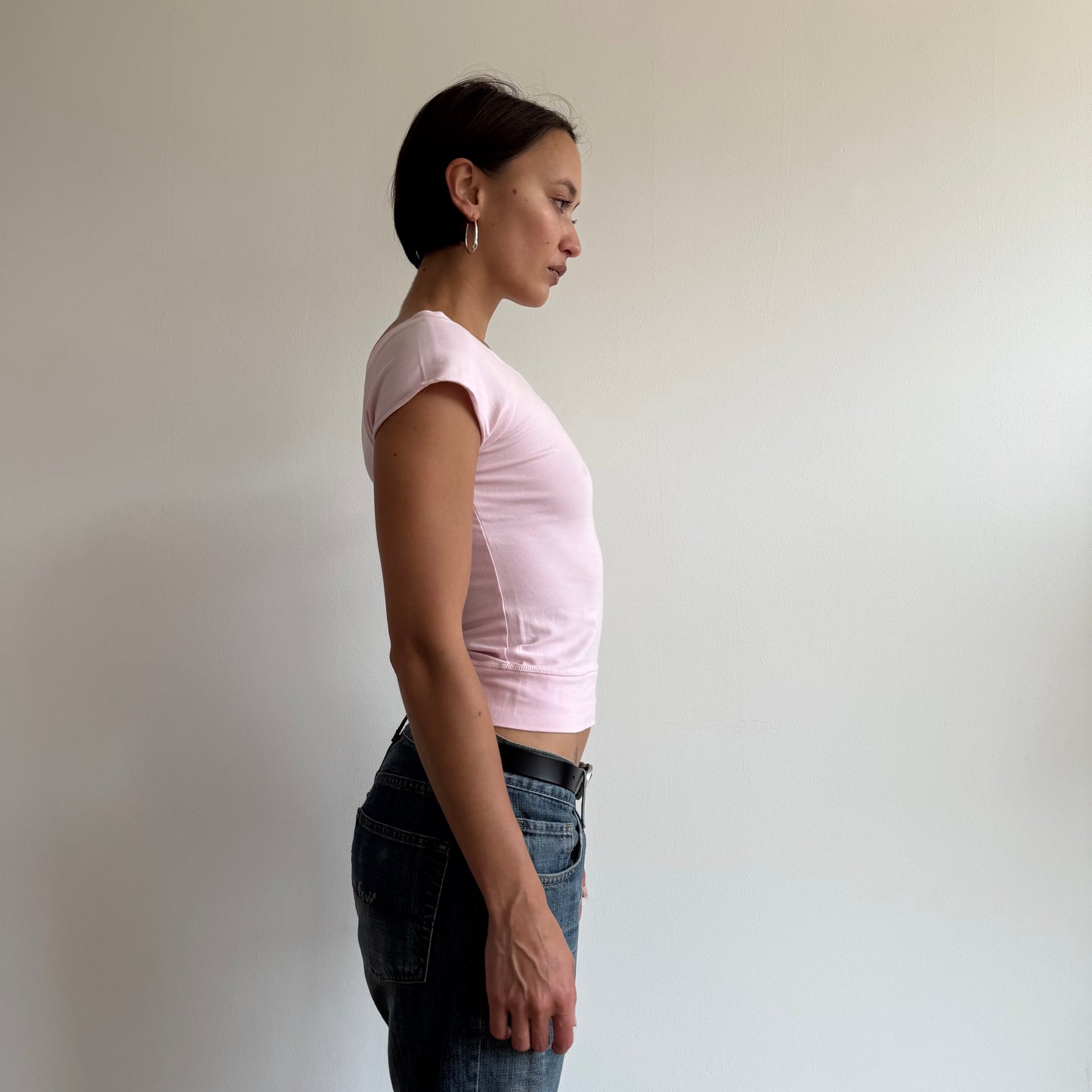 Baby pink Bardot top - Size S