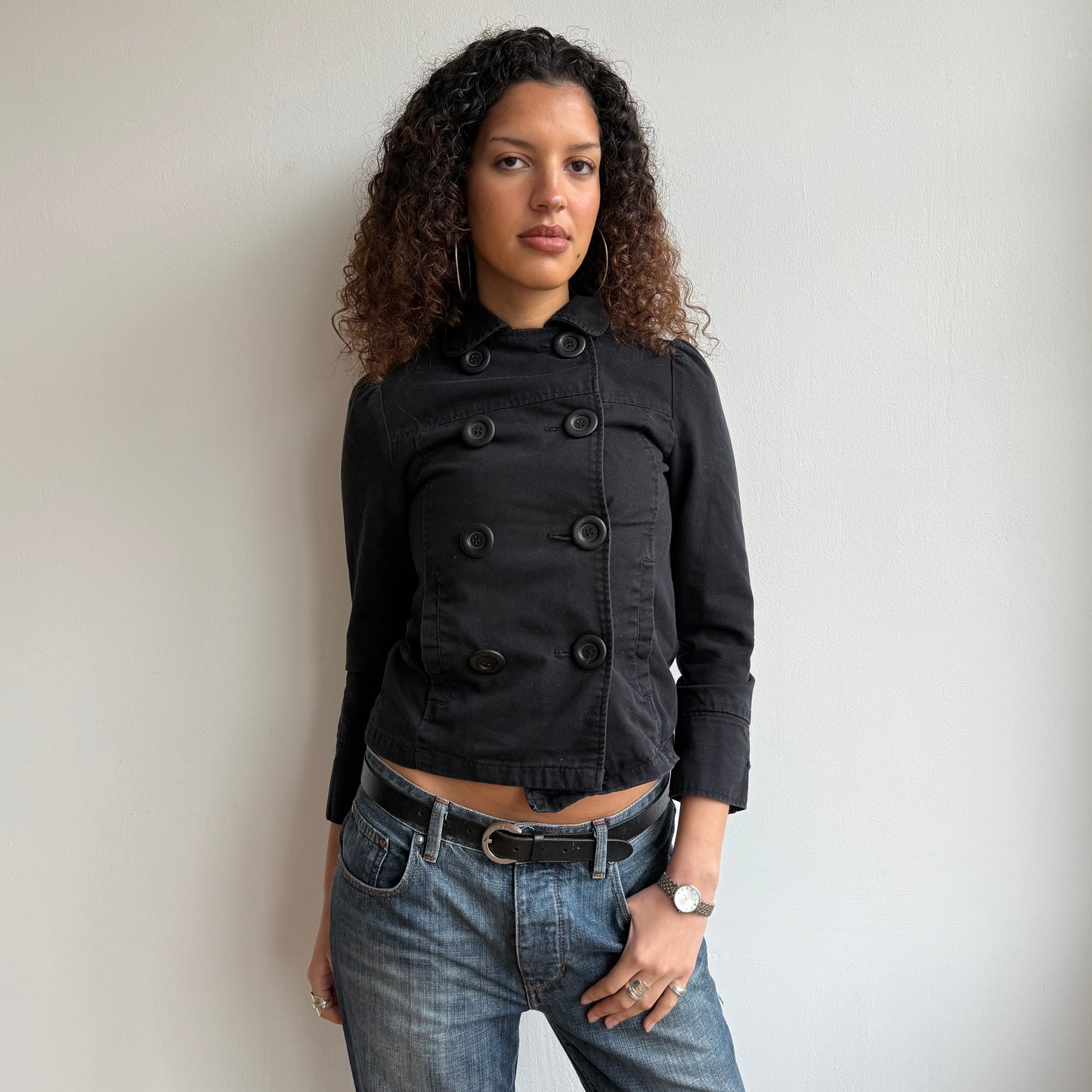 Black peacoat - Size XS